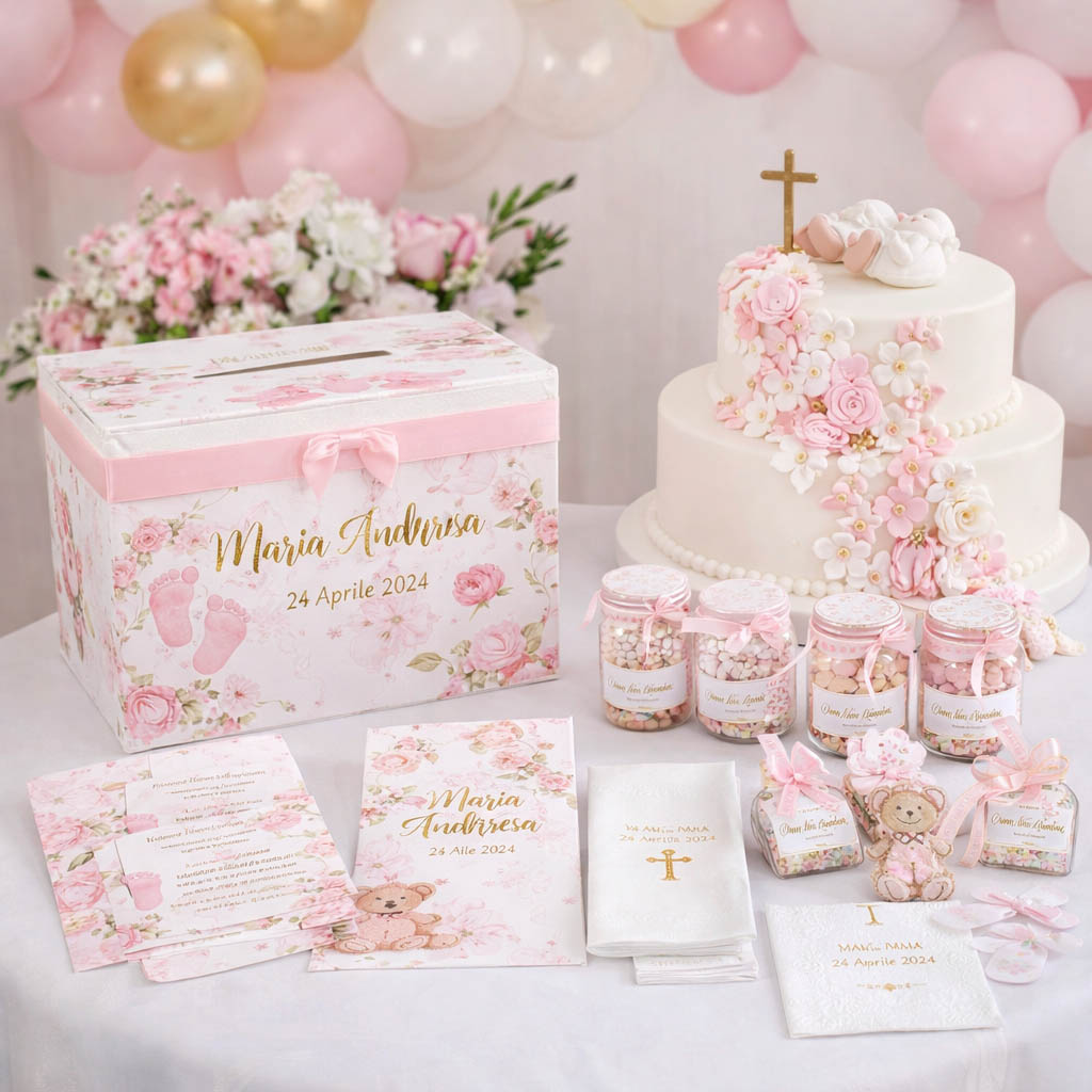 organizare botez decor masa si accesorii botez