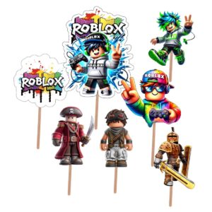 figurine tort roblox 7 piese pentru aniversare baiat