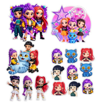 Stickere Huntrix set 13 stickere K-pop fantasy